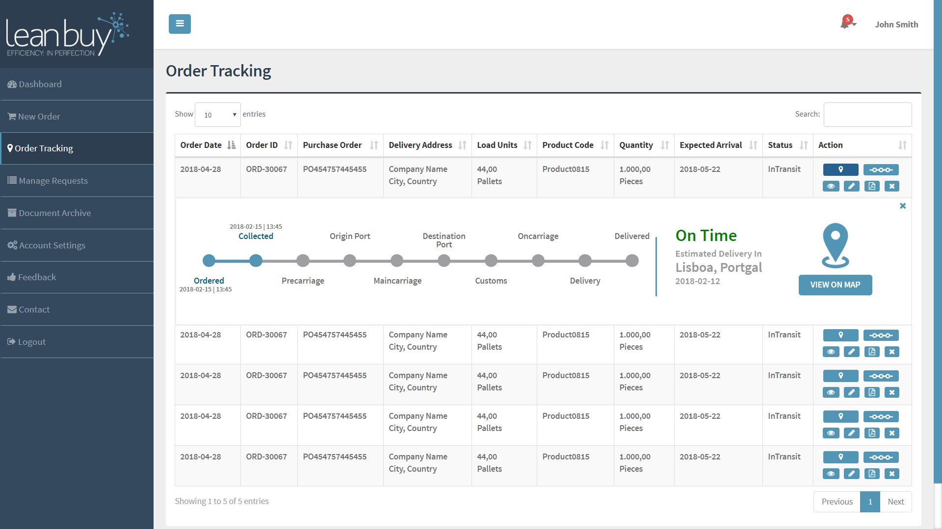 Order Tracking